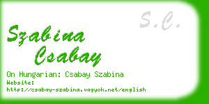 szabina csabay business card